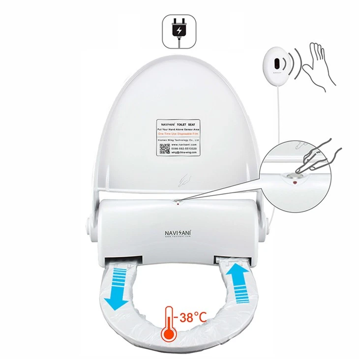 Housse de siège de toilette à fermeture automatique en douceur